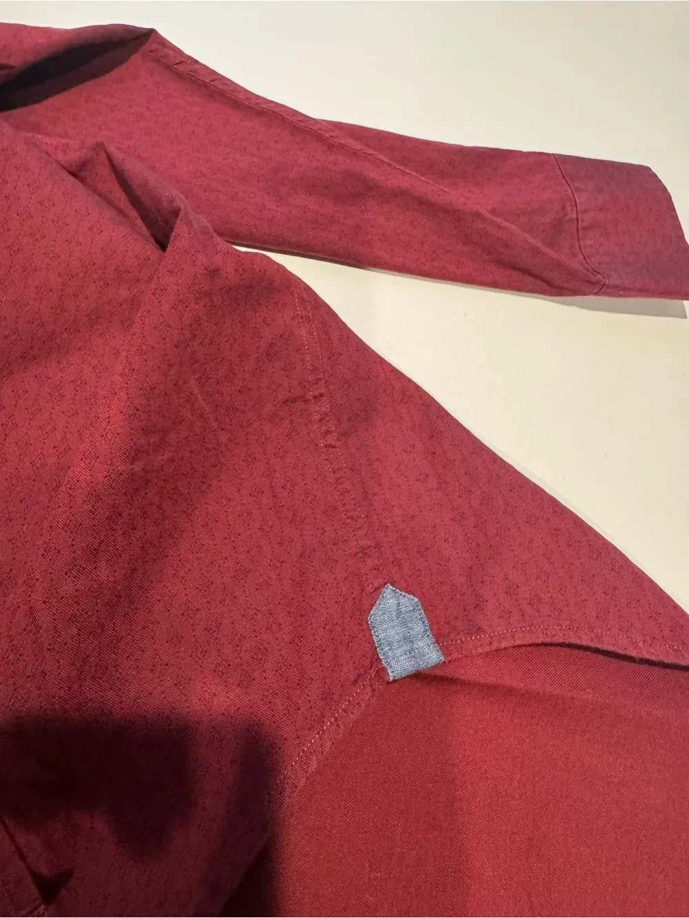 Banana Republic Maroon Organic Cotton Oxford Shirt Size L untucked office ready